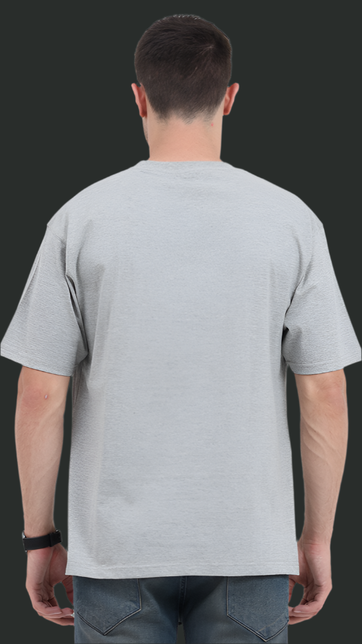 ViNK-Pentagram-Symbolic-Graphic-Grey-Melange-Back-Oversized-Unisex-SiM-Tee